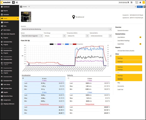 A CMMS can show failure codes in asset details.